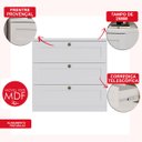 Ver imagem 5 de Cômoda Genialflex Infinity 3 Gavetas 100% Mdf Branco