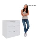 Ver imagem 4 de Cômoda Genialflex Infinity 3 Gavetas 100% Mdf Branco
