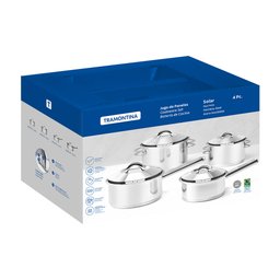 Jogo de Panelas Fundo Triplo Tramontina Solar 65510760 Inox Inox 65510760 - 3