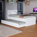 Ver imagem 1 de Bicama Amanda Branca Solteiro em Mdf Resistente Moderno