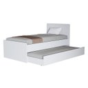 Ver imagem 2 de Bicama Amanda Branca Solteiro em Mdf Resistente Moderno