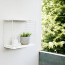 Ver imagem 1 de Cubo Decorativo de Madeira e Aço de Parede Branco