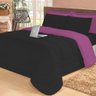 Jogo de Cama Casal com Edredom Lençol Fronha Função Cobre Leito e Cobertor - 1