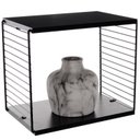 Ver imagem 2 de Cubo Decorativo de Madeira e Aço de Parede Preto