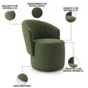 Ver imagem 4 de Namoradeira com 2 Poltronas e Puff Orgânico Malu Max Napoli Impermeável M11 - D’Rossi