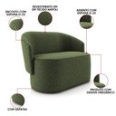 Ver imagem 3 de Namoradeira com 2 Poltronas e Puff Orgânico Malu Max Napoli Impermeável M11 - D’Rossi