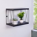 Ver imagem 1 de Nicho de Parede Aço e Madeira Pequeno