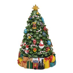Arvore Natalina Muscial Decorada em Resina a Corda 21,5cm - 1