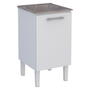 Ver imagem 1 de Gabinete para Lavanderia em Aço com Tanque Surubim Branco