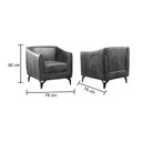 Ver imagem 3 de Poltrona Decorativa Chicago Tecido