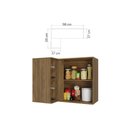 Ver imagem 3 de Armário de Cozinha Modulado Curve Canto Reto N647 C/ 1 Porta 98cm Nogueira/macadamia - Kappesberg