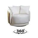 Ver imagem 3 de Poltrona Decorativa Giratória Hera Produto Exclusivo