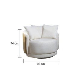 Poltrona Decorativa Giratória Hera Produto Exclusivo - 4