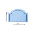Ver imagem 2 de Cabeceira Provençal Deluxe Solteiro Corino Azul Bebê Tachas