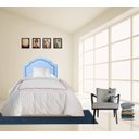 Ver imagem 1 de Cabeceira Provençal Deluxe Solteiro Corino Azul Bebê Tachas