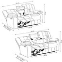Ver imagem 6 de Conjunto Sofás 2 e 3 Lugares Elétricas Sala de Cinema Hollywood com Massagem Aquecimento Entrada Usb
