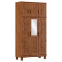 Ver imagem 4 de Guarda Roupa Bipartido 6 Portas com Espelho Linha Cobre 1274c Castanho Finestra
