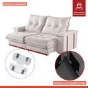 Ver imagem 2 de Sofás Retrátil e Reclinável 3 Lugares Modulado 230cm Pillow Top e Pés em Madeira Maciça Suiça
