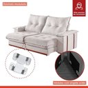 Ver imagem 7 de Sofá Retrátil Reclinável 4 Lugares Modulado 250cm Suiça Pillow Top e Pés em Madeira Maciça