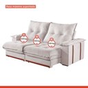 Ver imagem 6 de Sofá Retrátil Reclinável 4 Lugares Modulado 250cm Suiça Pillow Top e Pés em Madeira Maciça