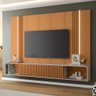 Painel para Tv 85 Pol Zurick e Mesa de Centro Harmony B01 Cinamomo Off White - Lyam Decor Zurick & H - 1