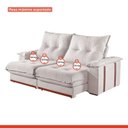Ver imagem 6 de Sofás Retrátil Reclinável 5 Lugares Modulado 290cm Pillow Top e Pés em Madeira Maciça