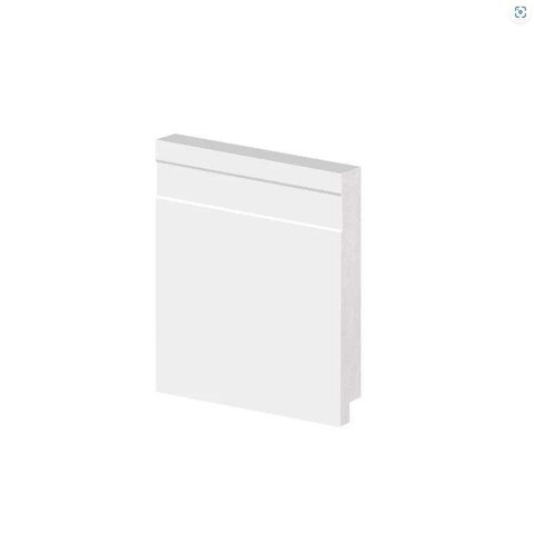 Rodapé Poliestireno Frisado Slim Branco 07cm Br 2,40m - Arquitech 51907
