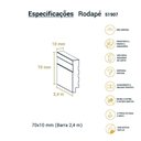 Ver imagem 4 de Rodapé Poliestireno Frisado Slim Branco 07cm Br 2,40m - Arquitech 51907