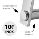 Ver imagem 3 de Kit de Acessórios para Banheiro Completo Suporte Barra Grego Metal Alto Brilho Modelo Patmos