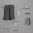 Ver imagem 6 de Kit de Acessórios para Banheiro Completo Suporte Barra Grego Metal Alto Brilho Modelo Patmos