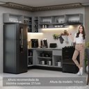 Ver imagem 6 de Armário de Cozinha Completa de Canto Suspenso 405cm Cinza Nice Madesa 04