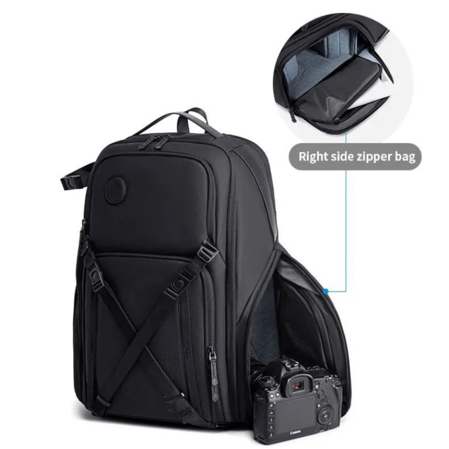 Mochila Masculina Feminina Impermeável Viagem Trabalho Fotógrafo Arctic Hunter B00575 - 10