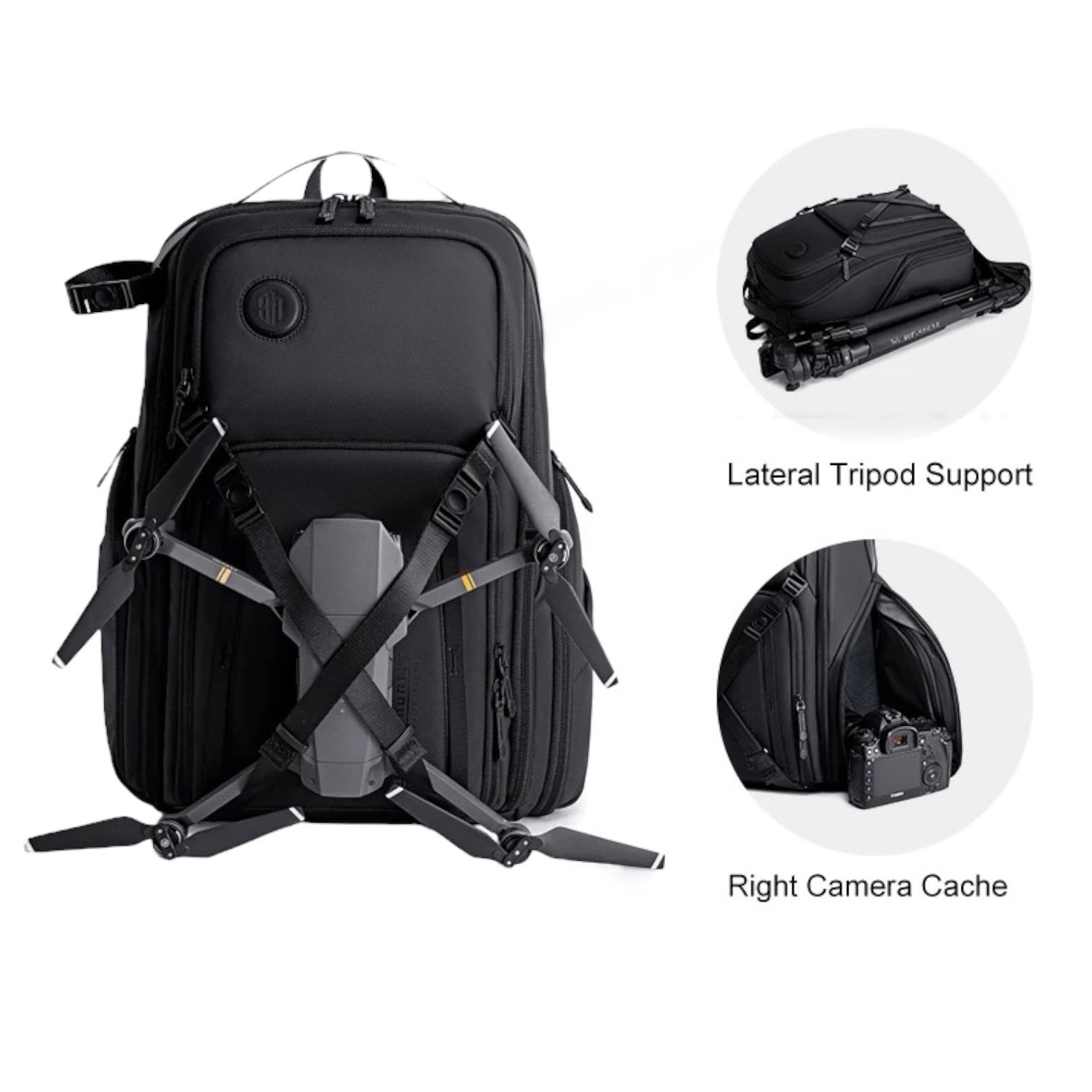 Mochila Masculina Feminina Impermeável Viagem Trabalho Fotógrafo Arctic Hunter B00575 - 14