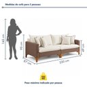 Ver imagem 6 de Sofá Living Bipartido com 4 Almofadas 220cm Bouclê Espanha