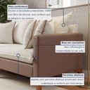 Ver imagem 3 de Sofá Living Bipartido com 4 Almofadas 240cm Bouclé Espanha