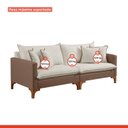 Ver imagem 6 de Sofá Living Bipartido com 4 Almofadas 240cm Bouclé Espanha  