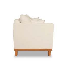 Sofá Rustico Viena 3 Lugares Para Sala de Estar Suede Bege - Madeira Prima Deccor - 4