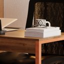 Ver imagem 2 de Mesa Escrivaninha Industrial Desk 90 Color Quarto Escritório Canela Branco