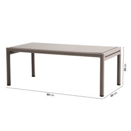 Mesa Lateral com Tampo Alumínio 40x80cm Refúgio CabeCasa MadeiraMadeira - 3