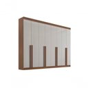 Ver imagem 1 de Guarda Roupa Casal 8 Portas 8 Gavetas sem Pés Daymont - D' Doro Castanho/off White