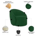 Ver imagem 3 de Poltrona Sala Decorativa Redonda 91cm Steve Suede Verde I01 - Mpozenato