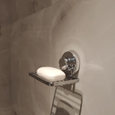 Ver imagem 4 de Saboneteira de Parede com Ventosa Porta Sabonete Schmitt:Cromado