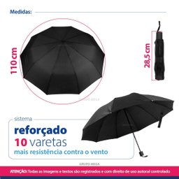 Guarda Chuva Sombrinha Clássica Unissex 10 Varetas G12 - 3