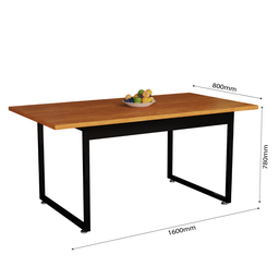 Mesa de Jantar Estilo Industrial Luxo Pés de Ferro Tampo 160x80cm para Sala e Cozinha Área Gourmet - 3