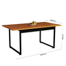 Mesa de Jantar Estilo Industrial Luxo Pés de Ferro Tampo 160x80cm para Sala e Cozinha Área Gourmet - 3