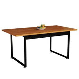 Mesa de Jantar Estilo Industrial Luxo Pés de Ferro Tampo 160x80cm para Sala e Cozinha Área Gourmet - 1
