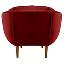 Ver imagem 4 de Poltrona Decorativa Marcela Veludo Vermelho Base Madeira Castanho - Pallazio Ana