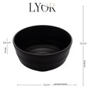 Ver imagem 5 de Bowl de Melamina Tóquio Lyor Preto 450ml Oriental Shimeji Yakisoba Pote Redondo