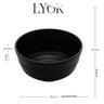 Bowl de Melamina Tóquio Lyor Preto 450ml Oriental Shimeji Yakisoba Pote Redondo - 5