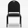 Cadeira Hoteleira Auditório Empilhável Sintético M23 Preto - Mpozenato - 10